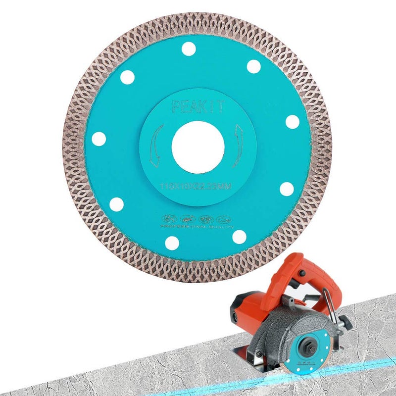 PEAKIT Fast Diamond Blade 4.5 Inch Porcelain Tile Cutter Ceramic Cutting Disc Wheel for Dry Wet Tile Saw or Grinder - Image 1